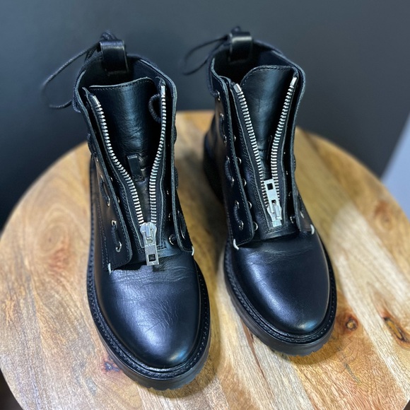 Rag & Bone Cannon Boot In Black Size: EU36 (US6) Zipper Detail - Picture 1 of 12